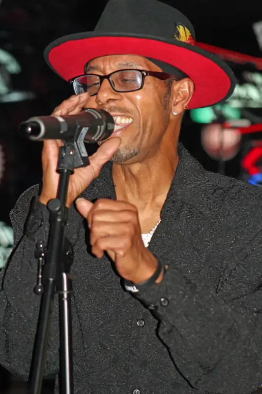 Brian Harvey performing with The Real Deal